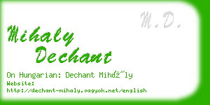 mihaly dechant business card